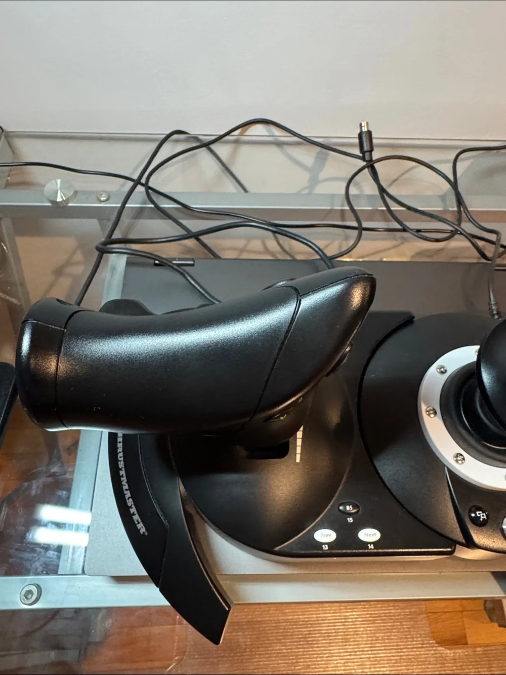 Ergonomic Black Flight Control Joystick & Throttle Set